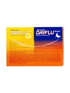 Acetaminofén + Clorfeniramina 500mg/2mg Dayflu Dia/Noche Vivax Caja x 15 Cápsulas