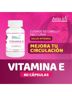 Vitamina E Arcoiris Frasco x 60 Cápsula