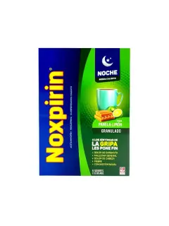 Noxpirin Noche Acetaminofén + Fenilefrina + Clorferinamina Panela Limón 10g x 6 Sobres
