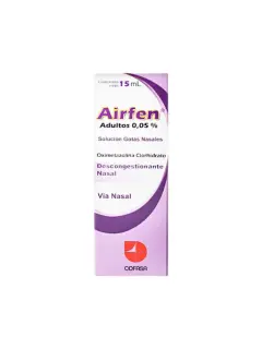 Oximetazolina Clorhidrato 0,05% Airfen Cofasa Gotas Nasales Adulto x 15 ml