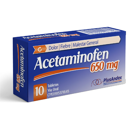 acetaminofén 650ml / 10 tabletas vía oral