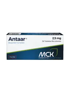 Bisoprolol 2,5 mg Antaar MCK Pharmaceutical Caja x 30 Tabletas
