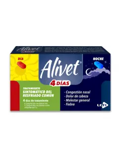 Acetaminofén + Clorfeniramina + Cafeína 500mg/2mg/5mg Alivet Leti Caja x 12 Comprimidos