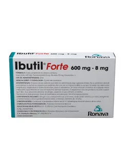 Ronava  Forte Ibuprofeno + Tiocolchicosido 600mg/8mg Ibutil Ronava Caja x 10 Comprimidos