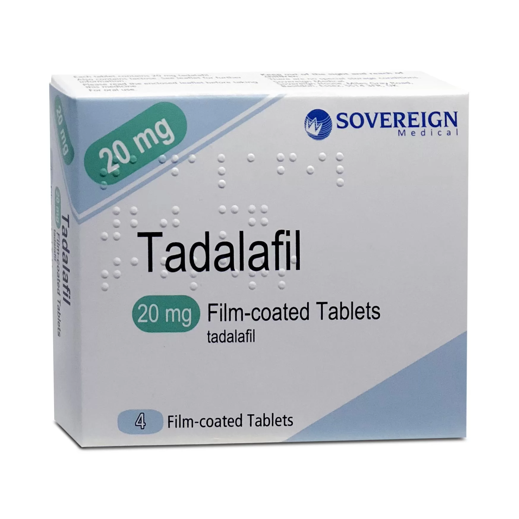 tadalafil 20mg / 4 tabletas