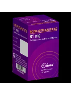 acido acetilsalicílico 81mh / tabletas con cubierta entérica